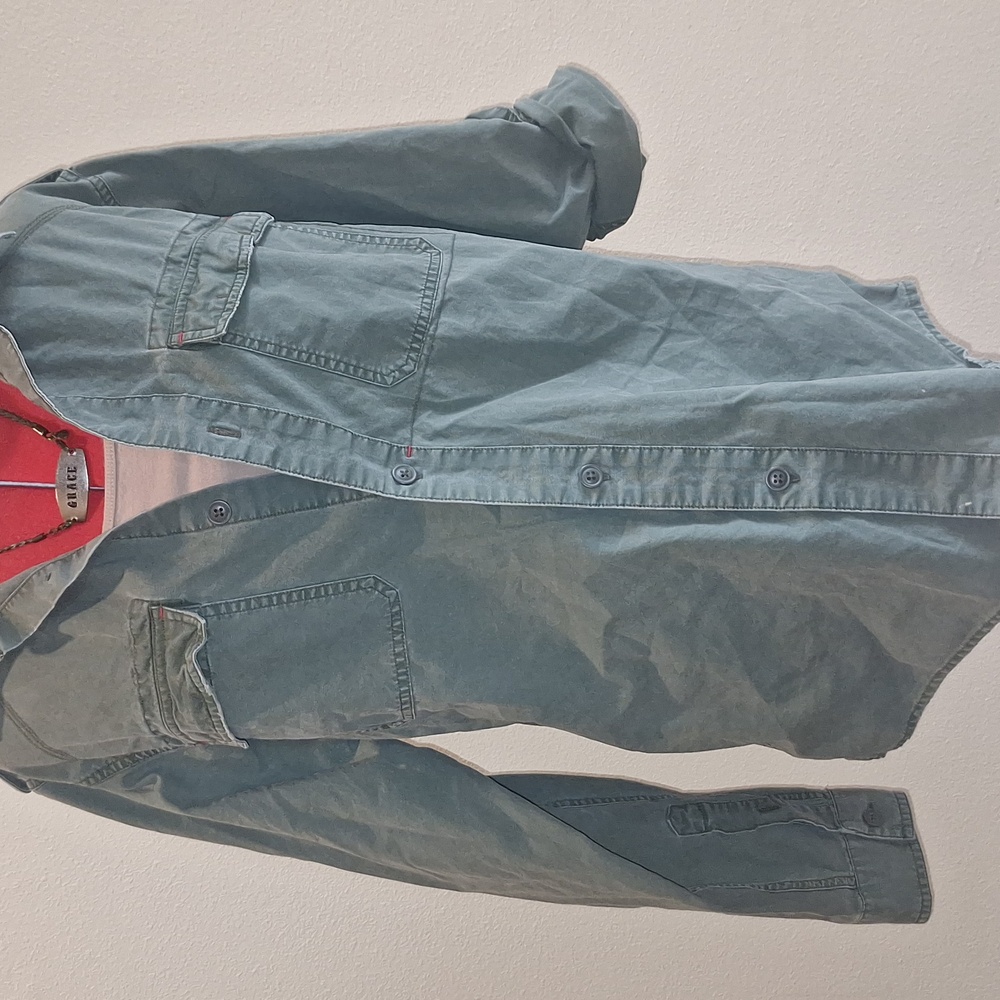 Grace Men's Olive Shirt Jacket